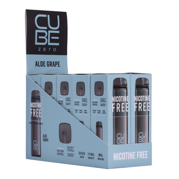 Aloe Grape Cube Zero Disposable Vape Flavor 10-Pack