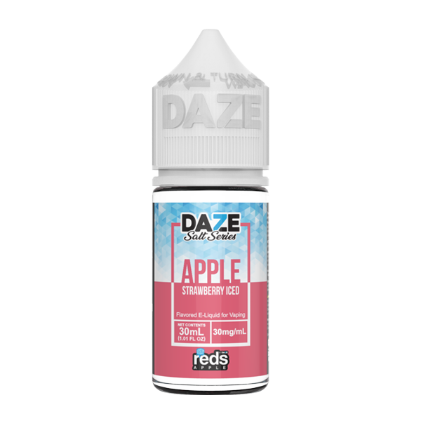 Apple and strawberry flavored e-liquid in 30mg from the reds collection, made by 7 daze