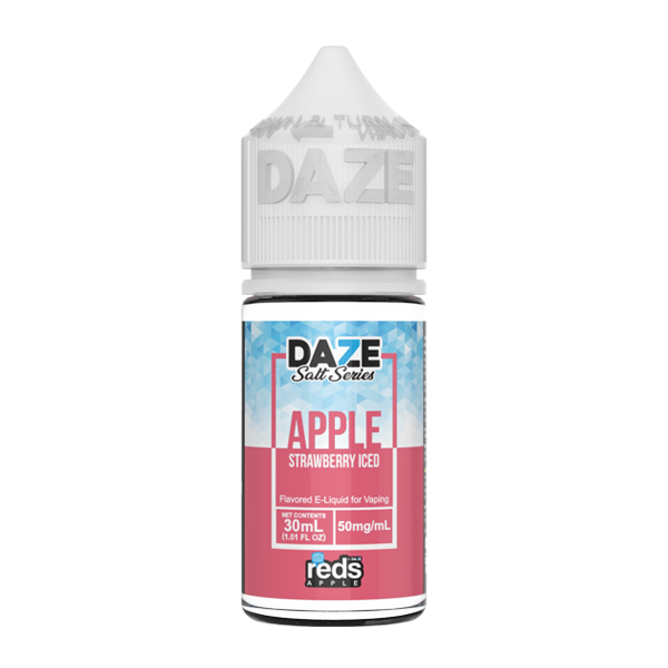 Apple and strawberry flavored e-liquid in 50mg from the reds collection, made by 7 daze