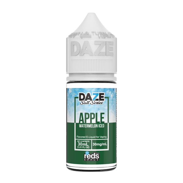 Apple and watermelon flavored e-liquid in 30mg from the reds collection, made by 7 daze