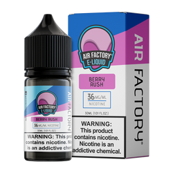 A 30ml vape juice with nicotine salts in 20mg & 40mg, Berry Rush by Air Factory