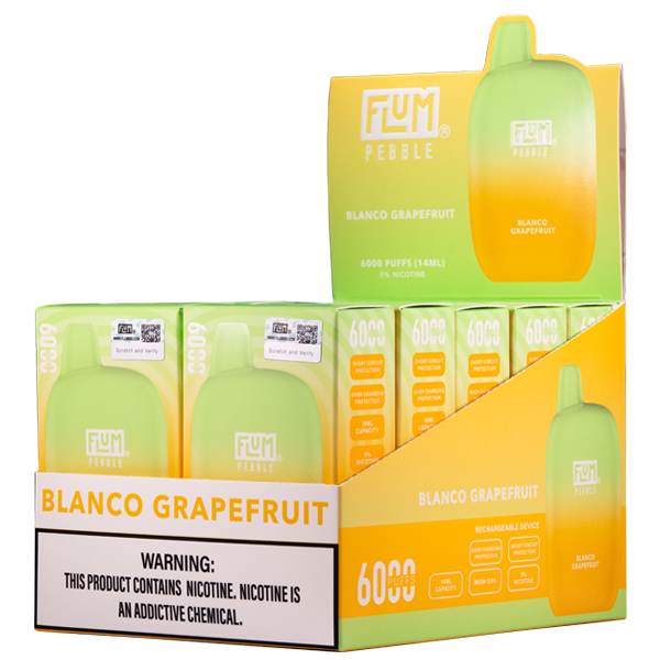 Blanco Grapefruit Flum Pebble Disposable Vape 10pk