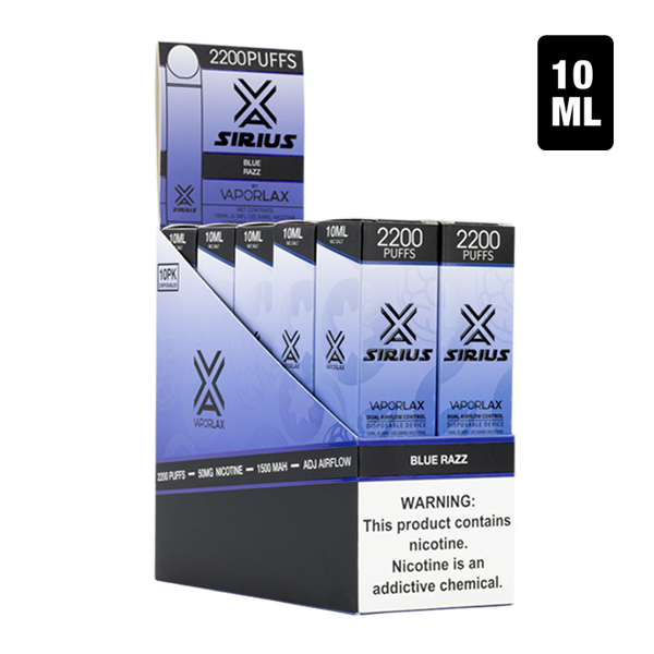 Blue Razz by Sirius Disposables · +2200 Puffs in Each Vape Pen – Mi-One ...