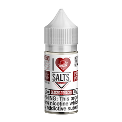 Classic Tobacco flavored nicotine salts in 25mg, an I Love Salts Eliquid