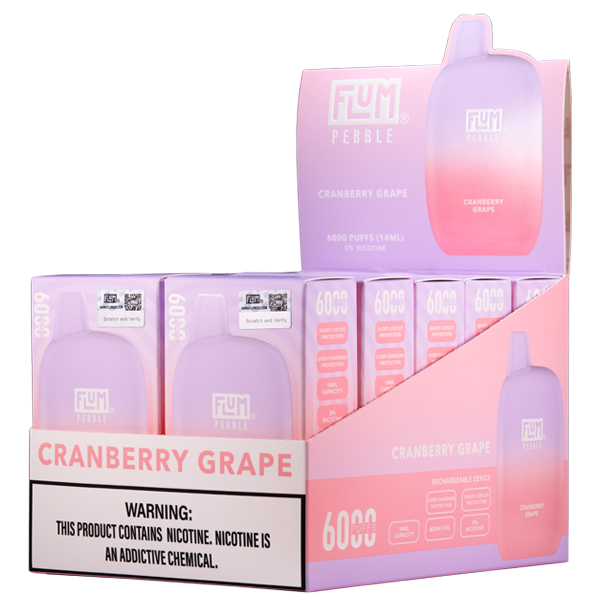 Cranberry Grape Flum Pebble Disposable Vape 10pk