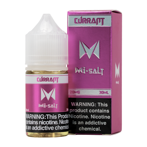 Currant Mi-Salt is a fruity flavored vape juice, blended with nicotine salts