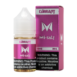 A 30ml vape juice with nicotine in 20mg & 40mg, Currant Mi-Salts by Mi-One Brands  Edit alt text