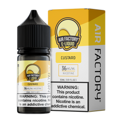 A 30ml vape juice with nicotine salts in 20mg & 40mg, Custard by Air Factory
