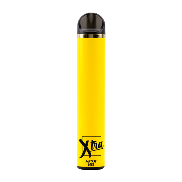 An iced pineapple lemonade flavored disposable vape pen, Fantasy Love made by Xtra