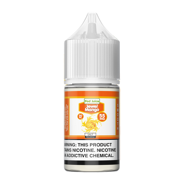 Experience tantalizing flavor with Jewel Mango Pod juice, available in 5% and 3.5% nicotine strengths