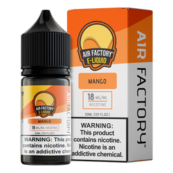 Mango from Air Factory is a sweetened mango flavored vape juice, blended with nicotine salts