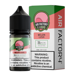 A 30ml vape juice with nicotine salts in 20mg & 40mg, Melon Lush by Air Factory
