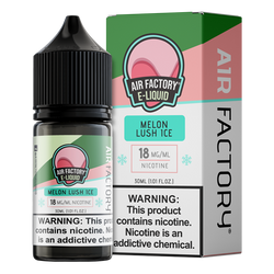Melon Lush Ice is a iced sweet & savory flavored vape juice from Air Factory, blended with nicotine salts