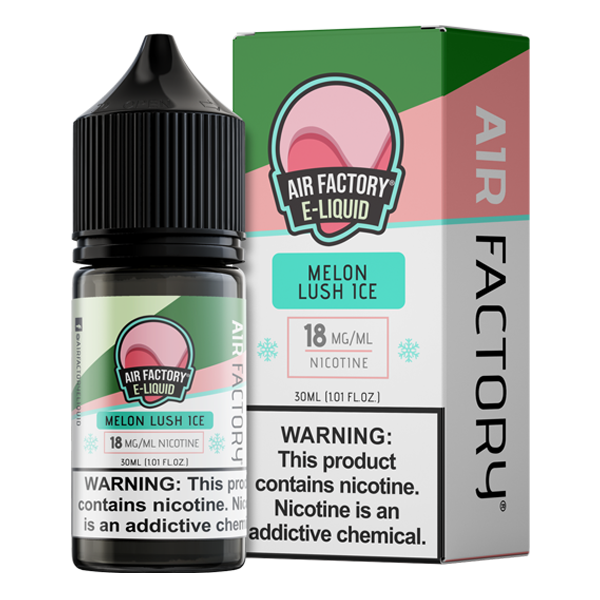 Melon Lush Ice is a iced sweet & savory flavored vape juice from Air Factory, blended with nicotine salts