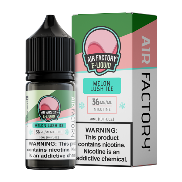 A 30ml vape juice with nicotine salts in 20mg & 40mg, Melon Lush Ice by Air Factory