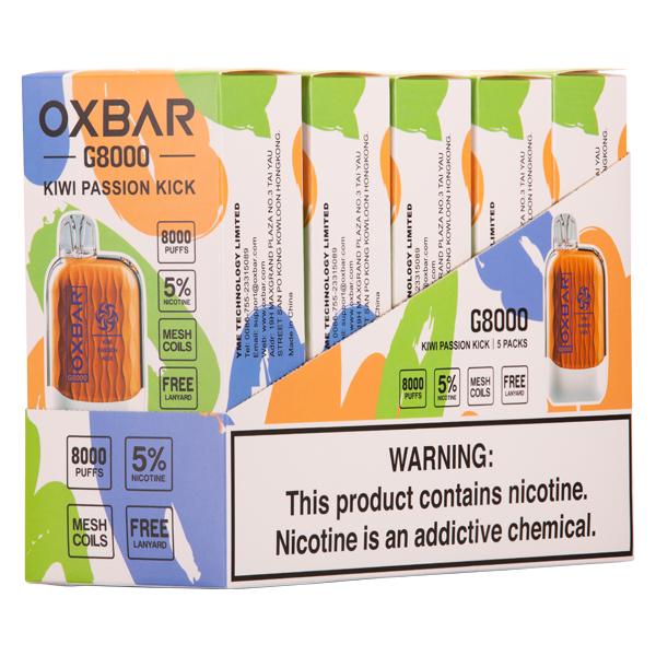 Kiwi Passion Kick Oxbar G8000 Vape 5-Pack