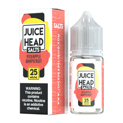 Pineapple grapefruit e-liquid by Juice Head is a fruity flavored vape juice, blended with nicotine salts