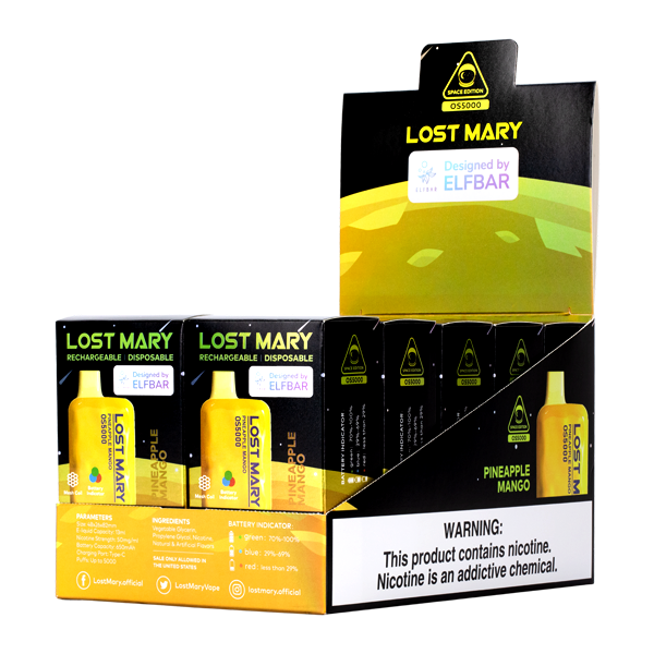 Pineapple Mango Lost Mary OS5000 Vape 10-Pack
