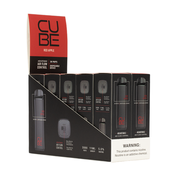 CUBE Disposables · Red Apple Flavored Vape Pen – Mi-One Brands