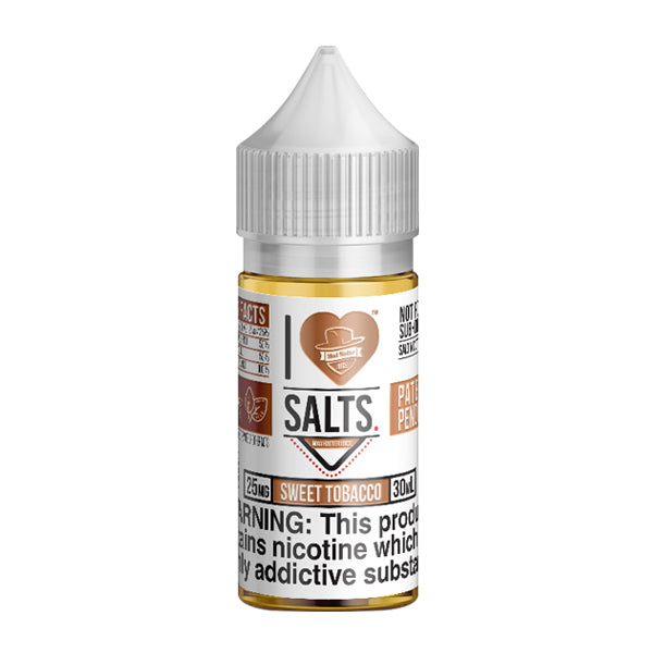 Earthy tobacco flavored nicotine salts in 25mg, Sweet Tobacco is an I Love Salts Eliquid