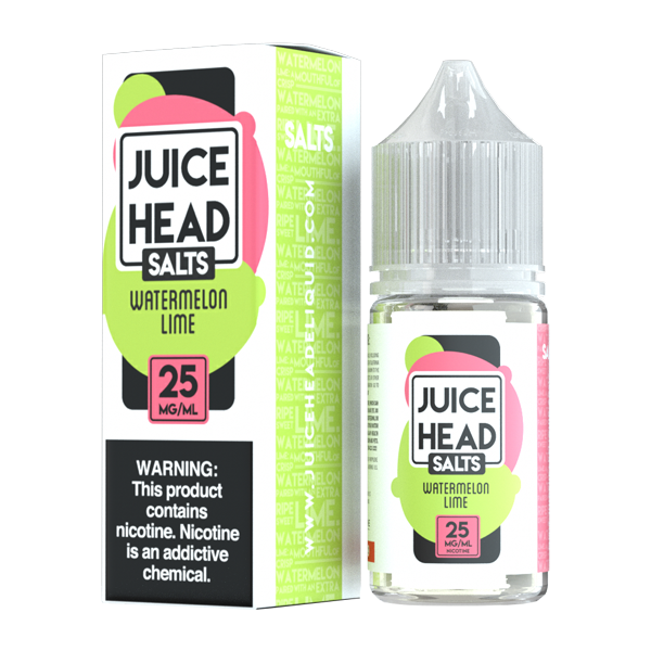 A best-selling fruity pod juice, Watermelon Lime by Juice Head is available in 25mg & 50mg