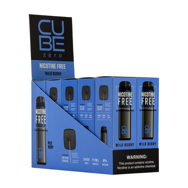 Wildberry Cube Zero Disposable Vape Pen 10-Pack