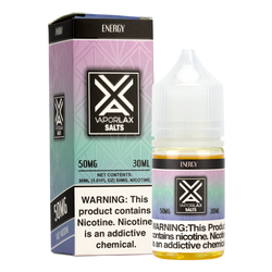 Energy drink flavored vape juice, made by VaporLax with smooth nicotine salts