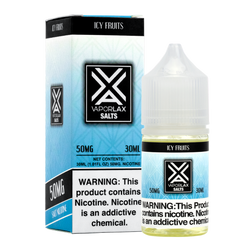 Icy Fruits by VaporLax Salts is a fruity yet mentholated vape juice, blended with nicotine salts