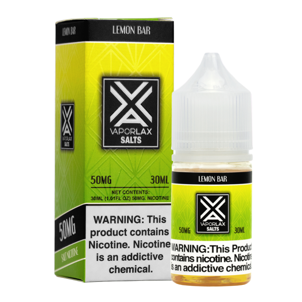 Lemon Bar by VaporLax Salts is a sweet flavored vape juice, blended with nicotine salts