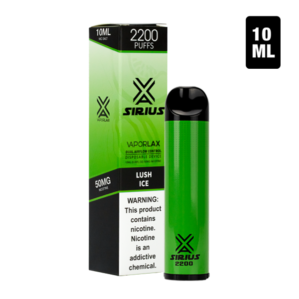 The biggest disposable vape pen with 2200 puffs, the Sirius 2200 with iced watermelon flavors