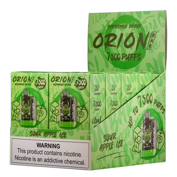 Sour Apple Ice Orion Bar 7500 Vape 10 Pack