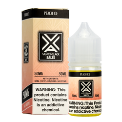 Cheap peach menthol vape juice, made with nicotine salts by VaporLax