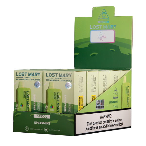 Lost Mary Spearmint OS5000 Vape 10-Pack